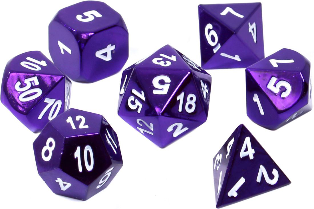 Kości RPG - Metal - Metaliczna Purpura