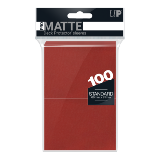 UP PRO-Matte Deck Protector Sleeves Red - 100