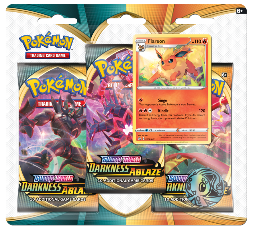 Pokemon TCG: Darkness Ablaze 3pack Blister Flareon