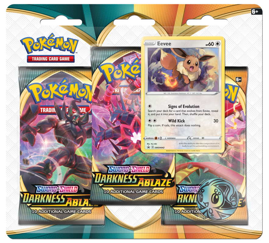 Pokemon TCG: Darkness Ablaze 3pack Blister Eevee