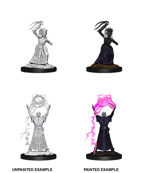 D&D Nolzur's Marv. Min. Drow Mage & Drow Priestess