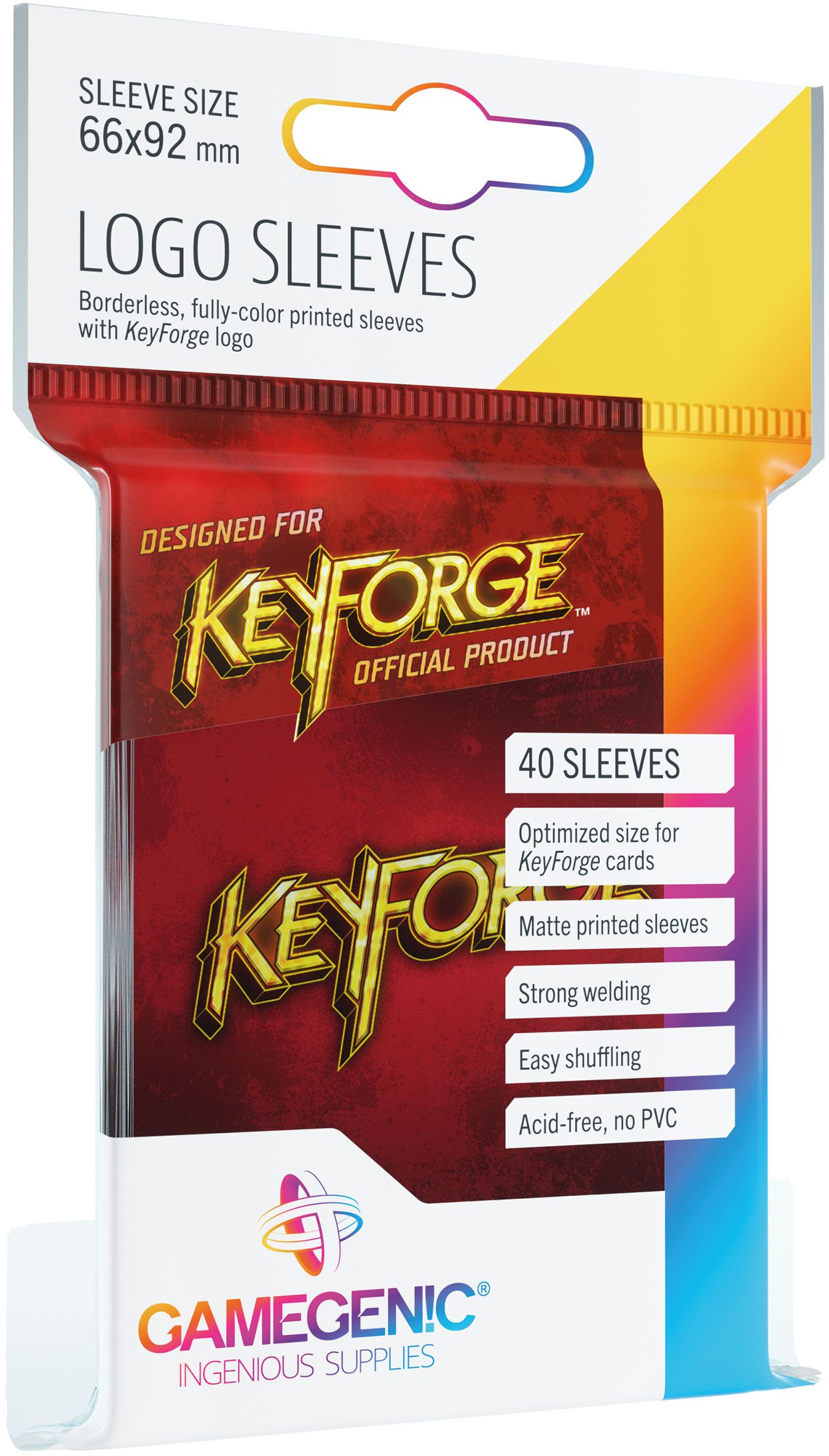 Gamegenic: Keyforge - Logo Sleeves Red