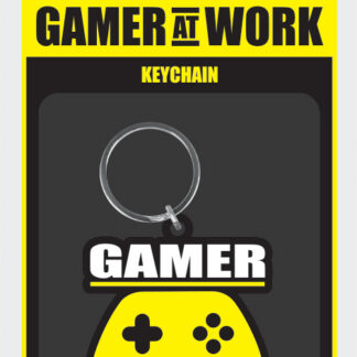 Gamer At Work Rubber Keychain - Joypad