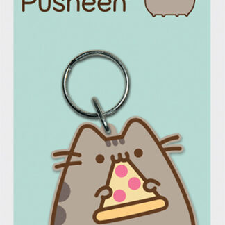 Pusheen Rubber Keychain - Pizza