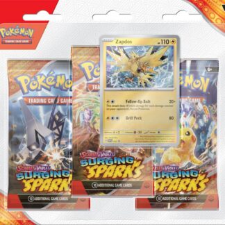 Pokemon TCG: SV08 3-Pack Blister - Zapdos
