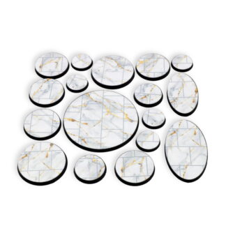 S&S Instabases White Marble 60mm okrągłe